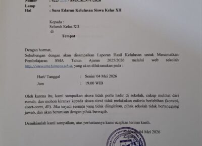 PENGUMUMAN KELULUSAN PESERTA DIDIK TAHUN PELAJARAN 2025/2026