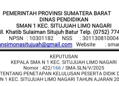 PENGUMUMAN KELULUSAN TAHUN 2025